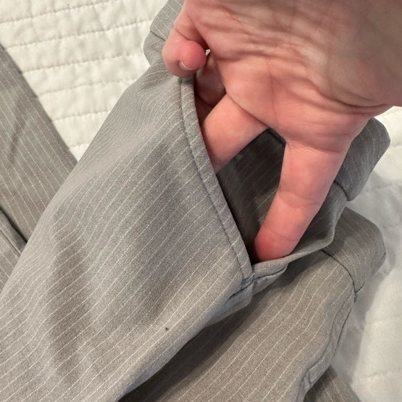 WORTHINGTON trouser leg grey pinstriped SZ 10 Long - Picture 5 of 8